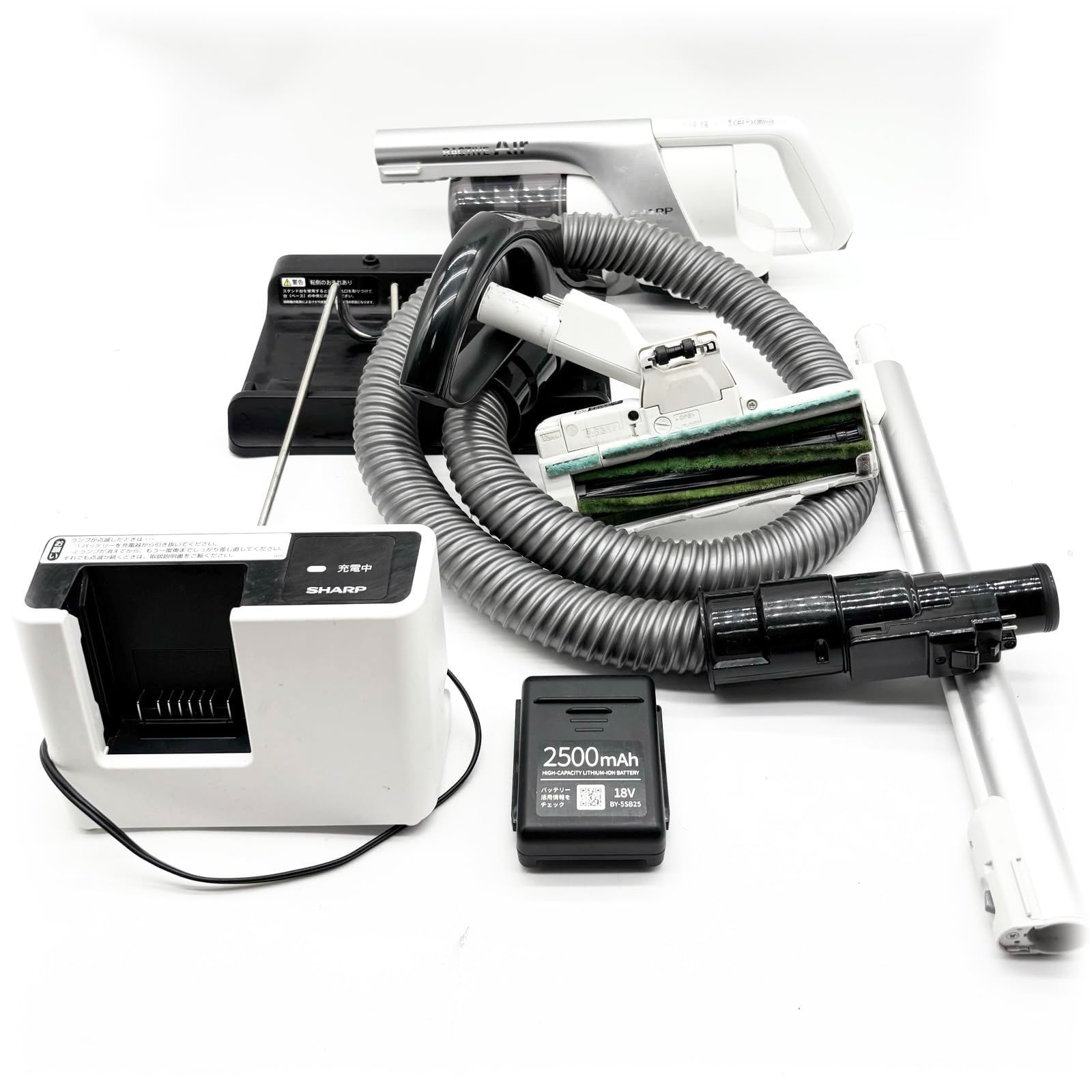 シャープ 掃除機 コードレススティッククリーナー EC-AR8-W ホワイト ラクティブエア 軽量モデル スタミナ運転 大容量バッテリー ○1311