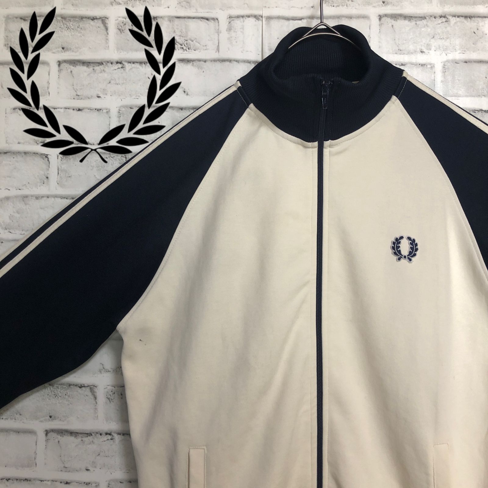 90s⭐️Fred Perry トラックジャケット/ジャージ L 刺繍月桂樹