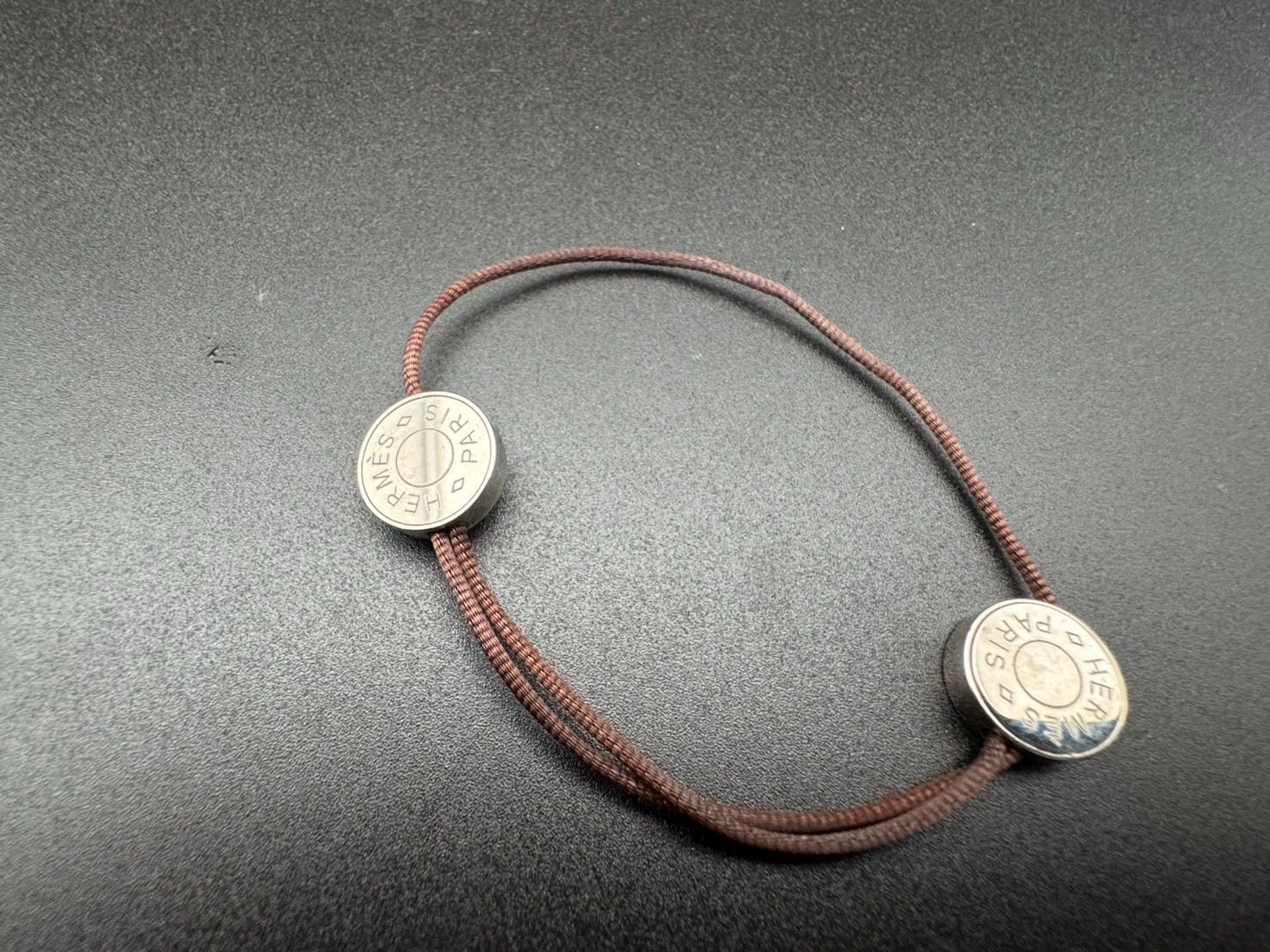 HERMES エルメス セリエ ブレスレット シルバー ×ブラウン