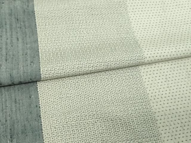 平和屋着物▽本場眞錦結城紬織 単衣 間道 証紙付き 正絹