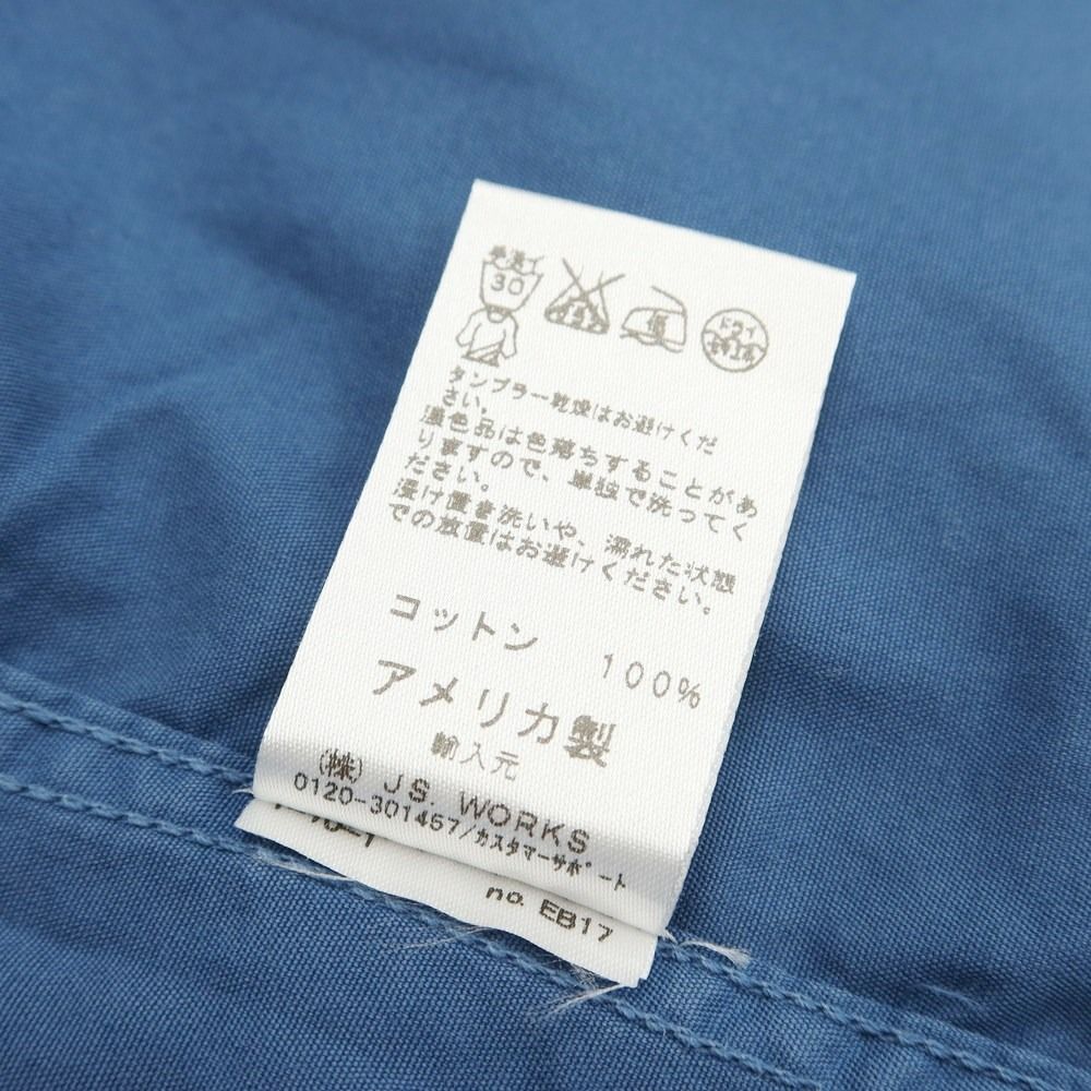 【中古】セーブカーキユナイテッド SAVE KHAKI UNITED ウォッシュコットン ワークシャツ ブルー系【サイズS】【メンズ】-8