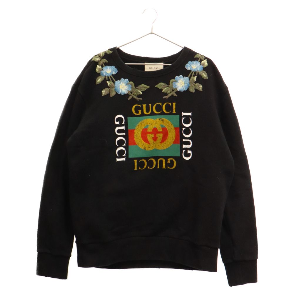 GUCCI スワロフスキー装飾 グレー XS トレーナー