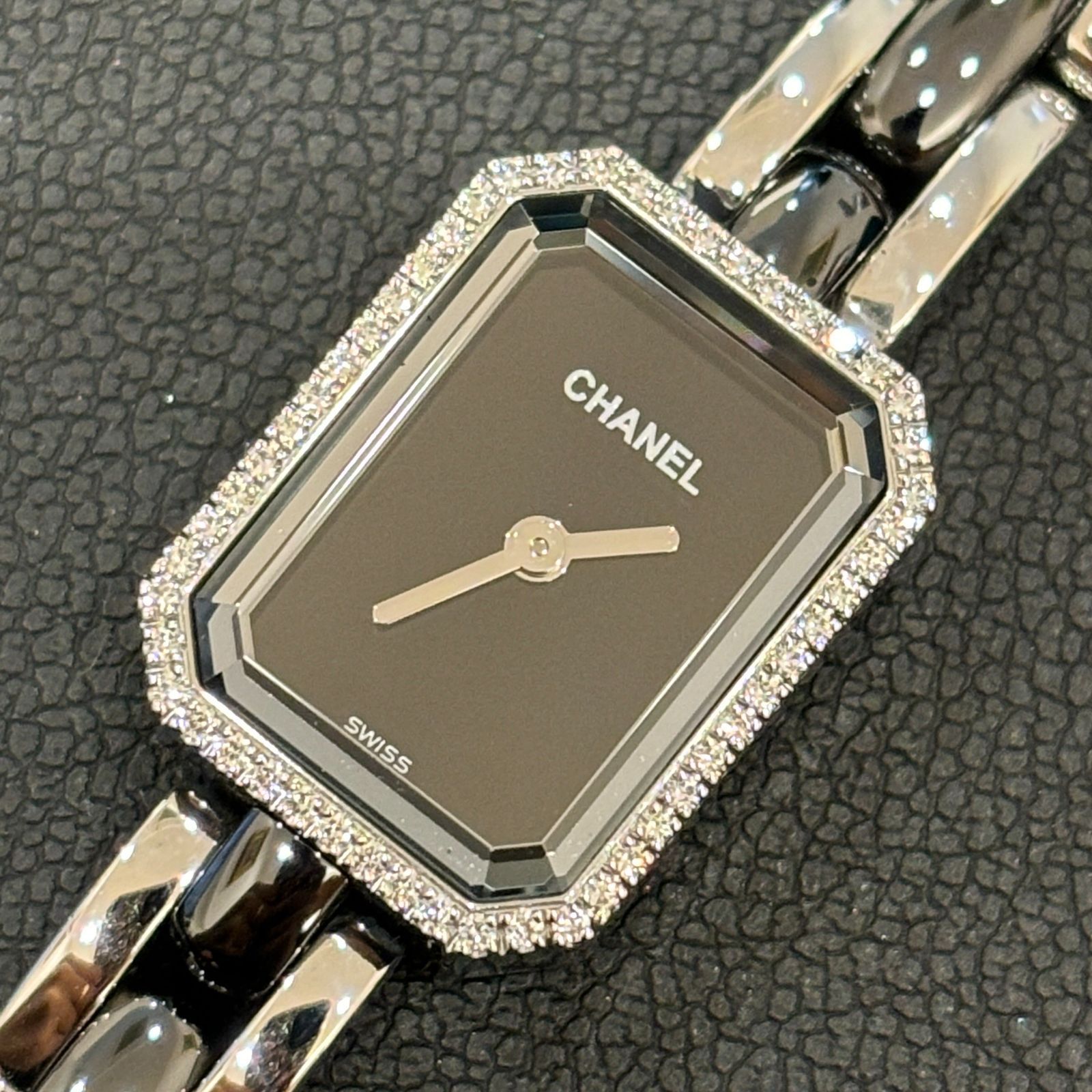 ΩNA1873 磨き仕上げ済み フルセット CHANEL シャネル H2163 プルミエール ダイヤベゼル クオーツ