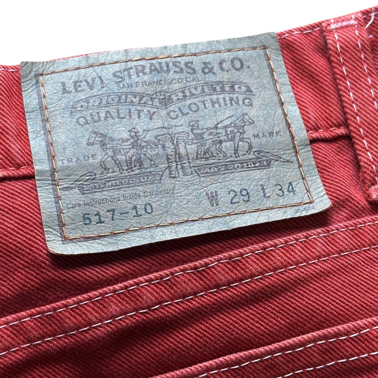 LEVI’S 517 ブーツカット カラーデニム レッド LEVI'S 517 ブーツカット カラーデニム レッド - メルカリ