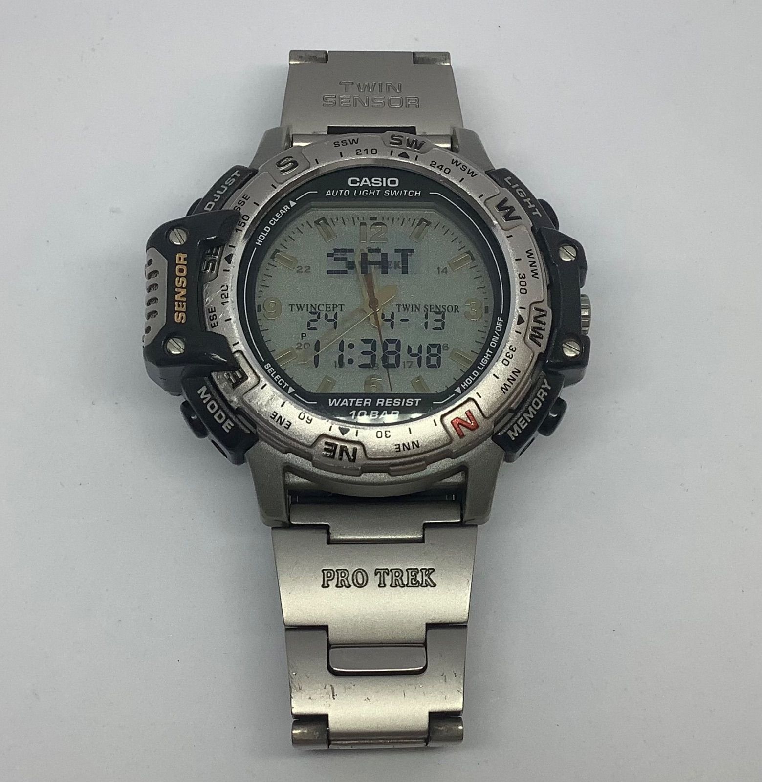 CASIO カシオ プロトレック PRT-505 ツインセンサー ラウンド クォーツ 