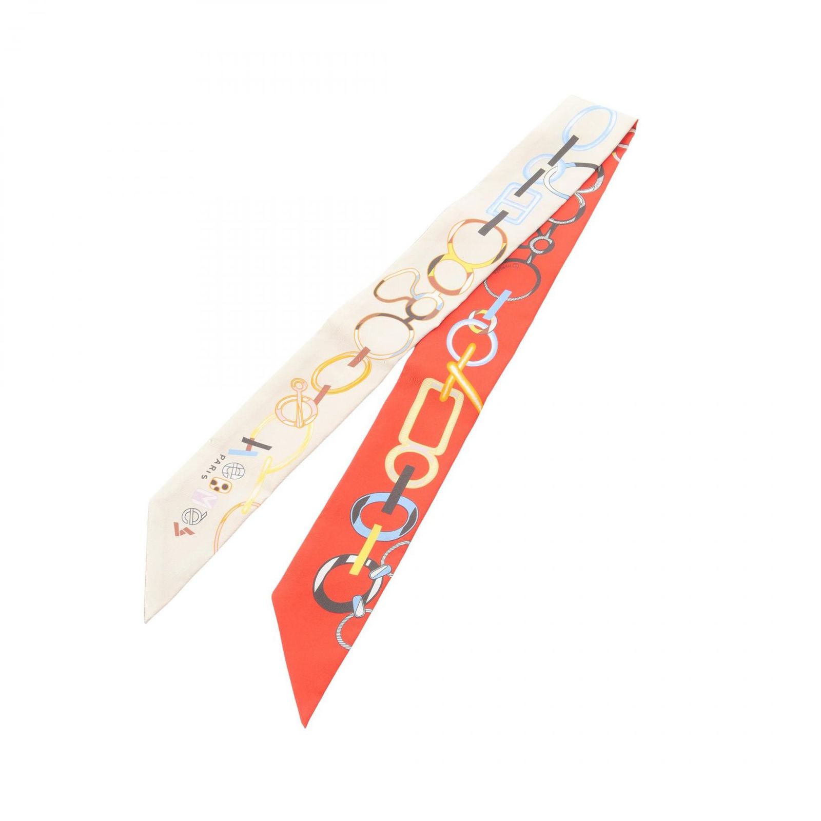 エルメス HERMES スカーフ ツイリー Do Re Boucles ホワイト
