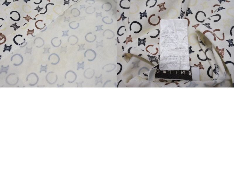CELINE セリーヌ 総柄 半袖Tシャツ 2 0358 サイズM マカダム柄
