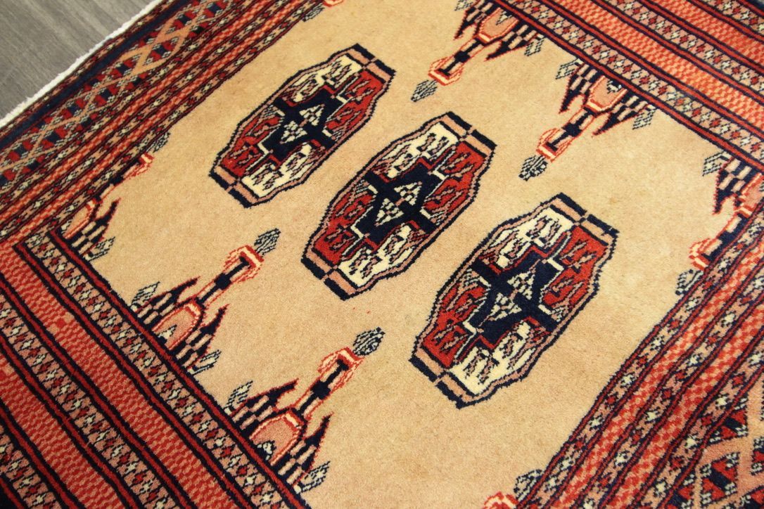オールド手織り絨毯 ヴィンテージ パキスタン絨毯 64cmx60cm #958
