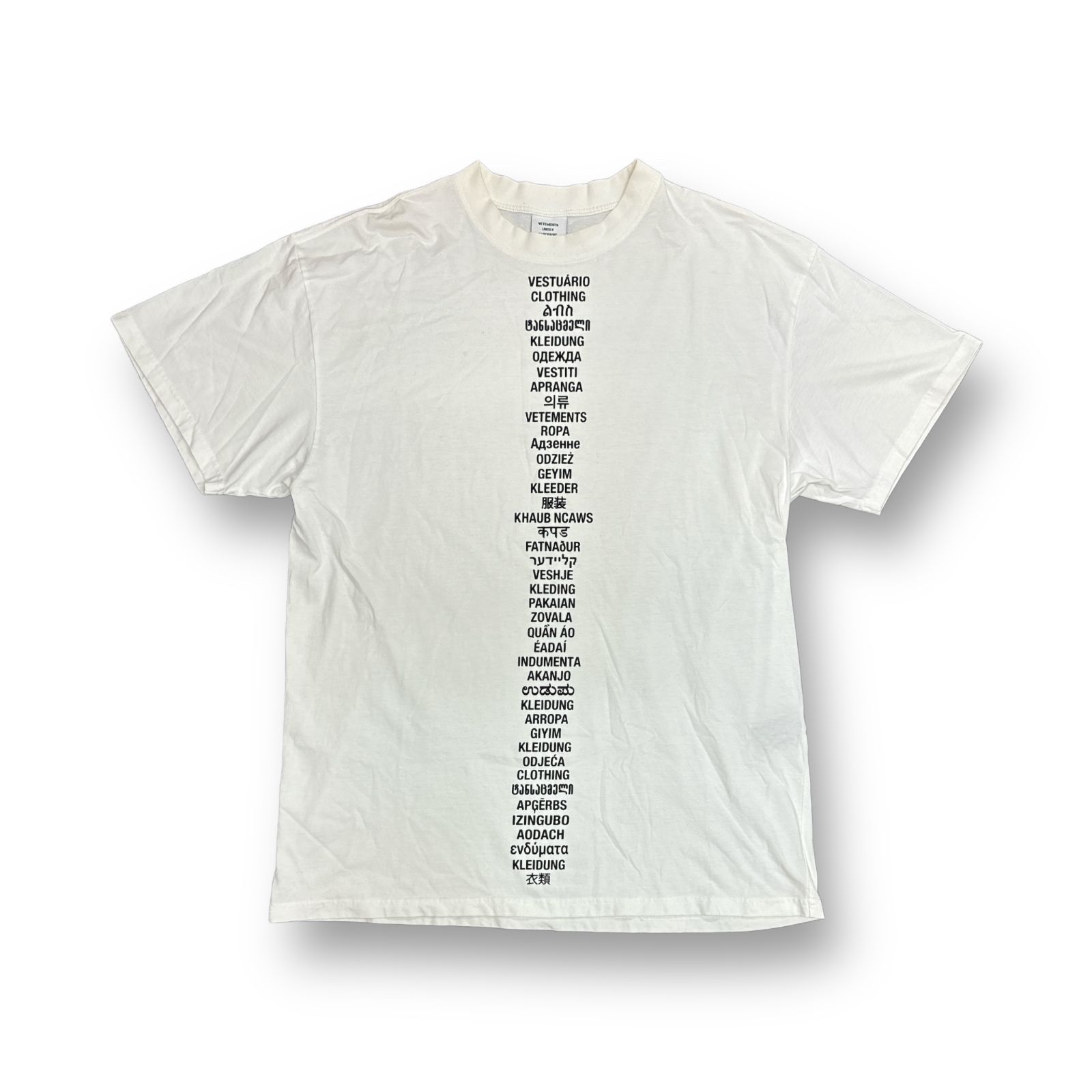 VETEMENTS(ヴェトモン)19SS TRANSLATED T-SHIRT VETEMENTS 19SS TRANSLATED T-SHIRT ヴェトモン トランスレイト