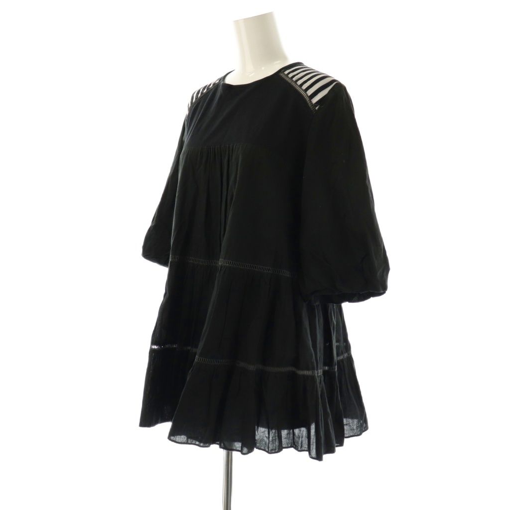 BORDERS at BALCONY / ボーダーズアットバルコニー | BALLON SLEEVES TOP バルーンスリーブトップス | 36 | ブラック | レディース BORDERS at BALCONY / ボーダーズアットバルコニー | BALLON