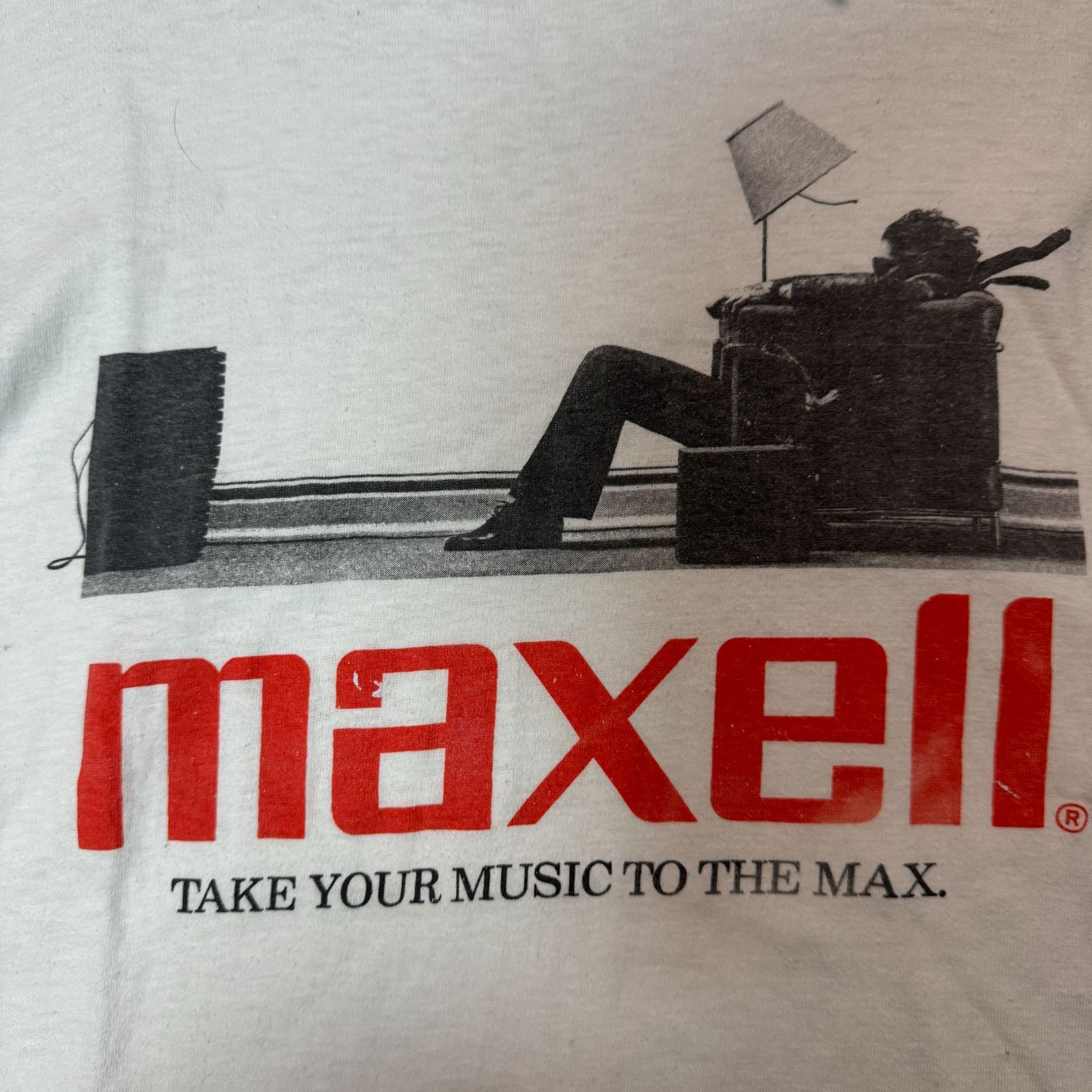 90s maxell マクセル Tシャツ XLサイズ 企業Tシャツ アドバタイジング 