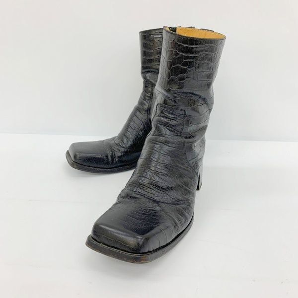 ジョンローレンスサリバン SQUARE TOE BOOTS スクエアトゥ ヒール ブーツ シューズ 型押し メンズ JOHN LAWRENCE  SULLIVAN 靴 DF12953□ - メルカリ