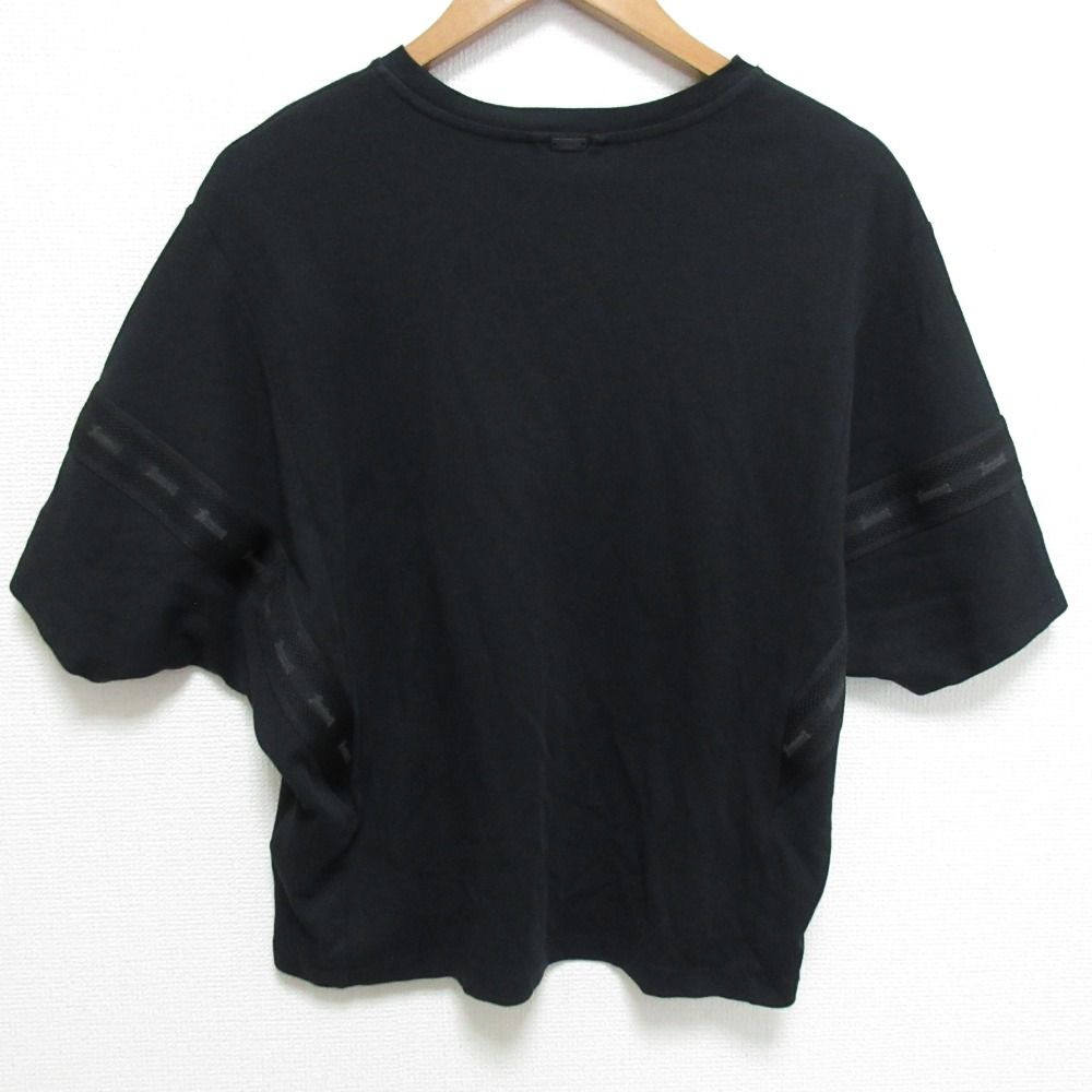 美品HERNOデザインカットソー黒44 HERNO - ヘルノ HERNO Tシャツ レディース シルクスカーフ付き