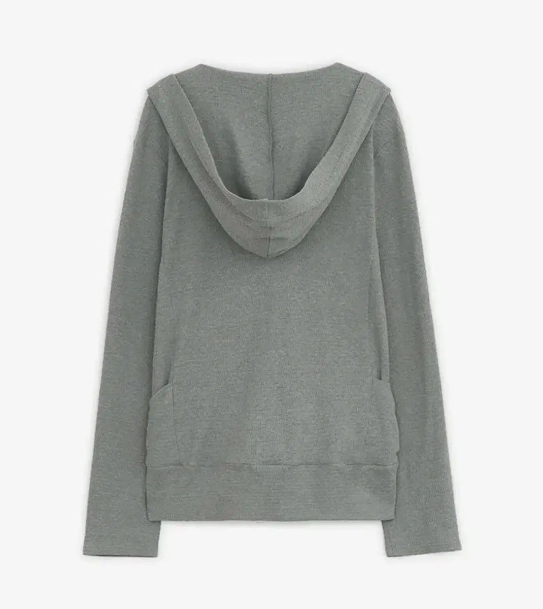 ハグユアースキン フーディーリボンカーディガン グレー