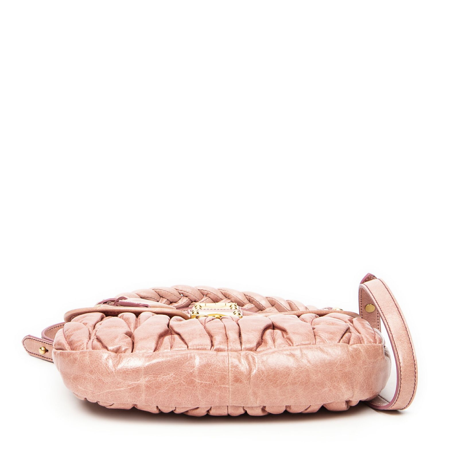 MIU MIU ミュウミュウピンクマトラッセ ラックス レザーA DECORATOM_COM_BR