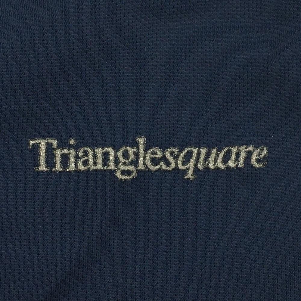 SALE価格トライアングルスクエア 半袖ポロシャツ 白×ネイビー　バイカラー メンズ M ゴルフウェア Trianglesquare POLO Ralph Lauren ボーダー柄 ポロシャツ M