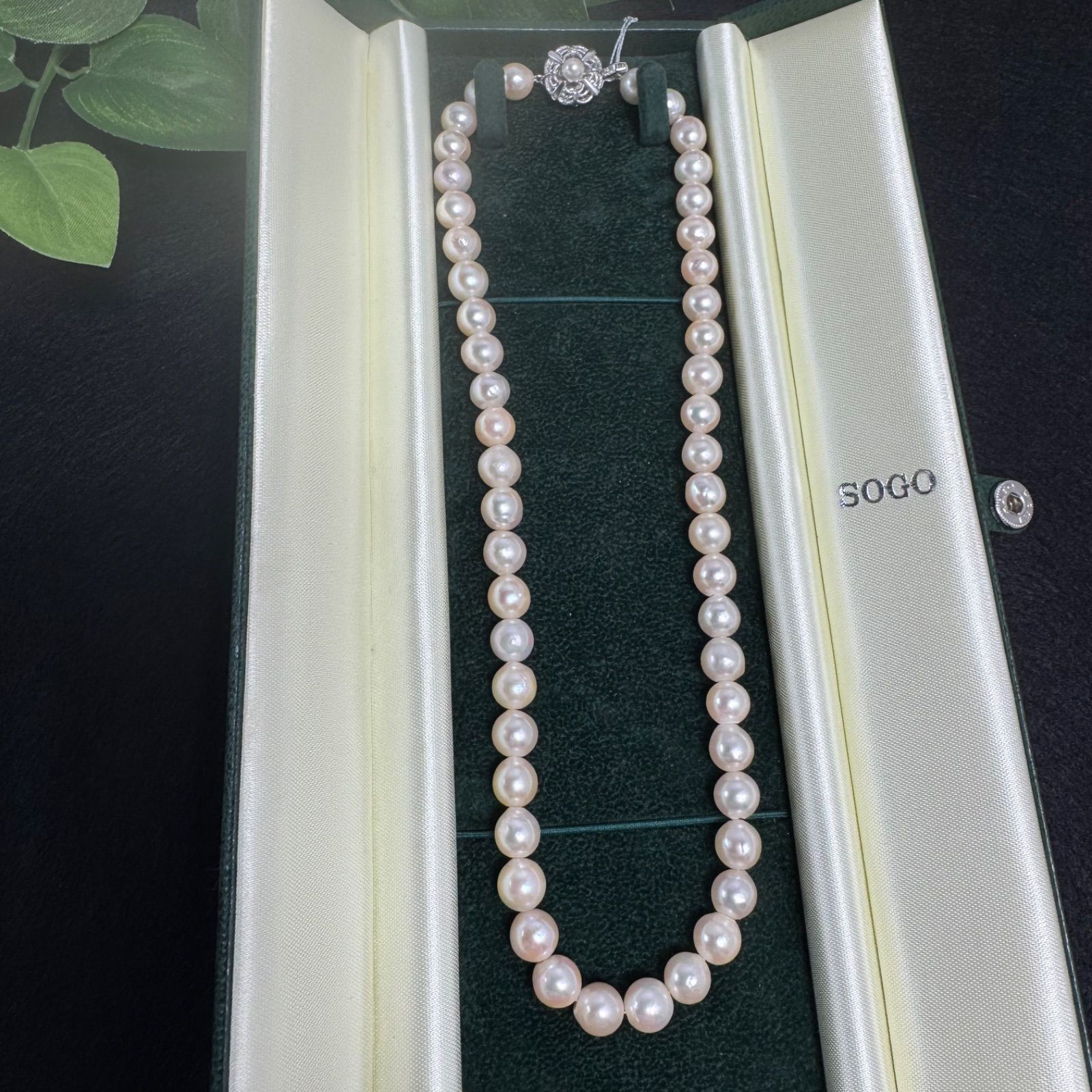 天然 あこや 本真珠ネックレスパール 大粒 8~8.5mm 44CMネックレス 
