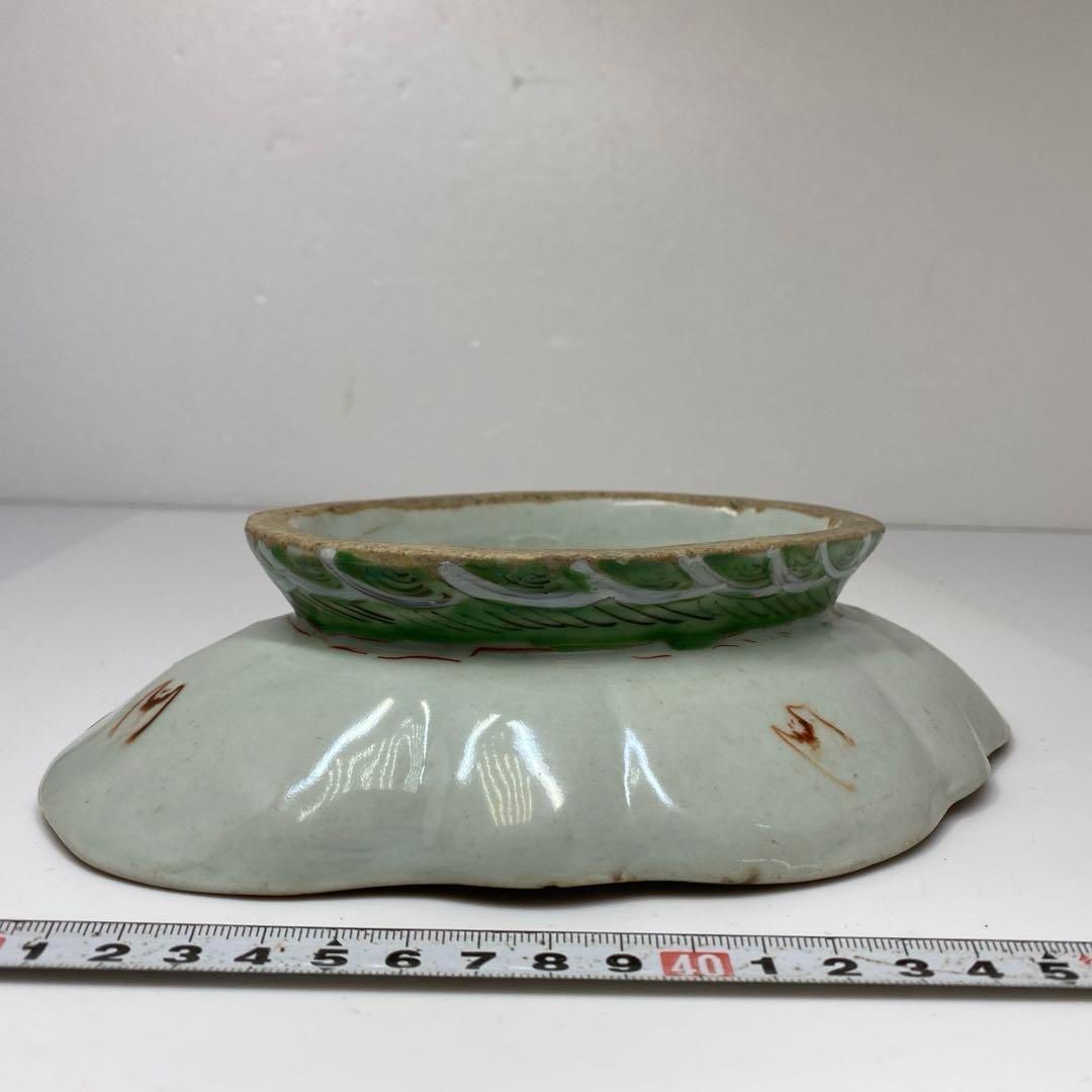 中国清時代 粉彩人物画 長皿 幅約22㎝ タエサ 東さ