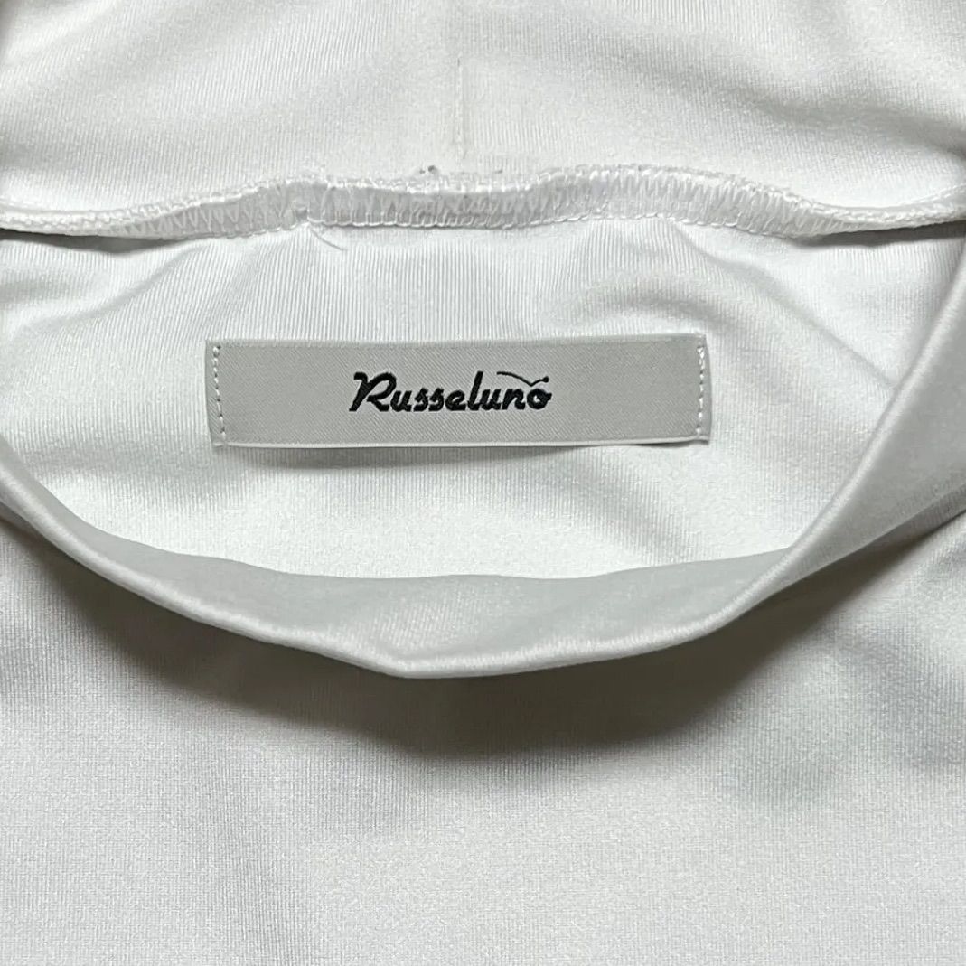 メンズ RUSSELUNO モックネックシャツ サイズ6 ホワイト 2022 ドライ