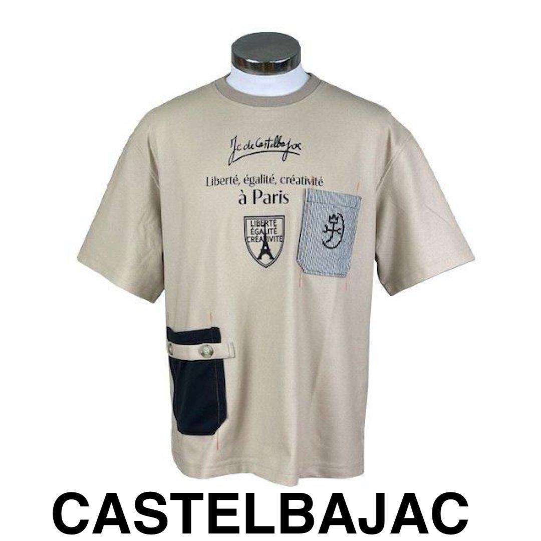 30％OFFカステルバジャックCASTELBAJAC半袖Tシャツ7214272111-2ベージュ