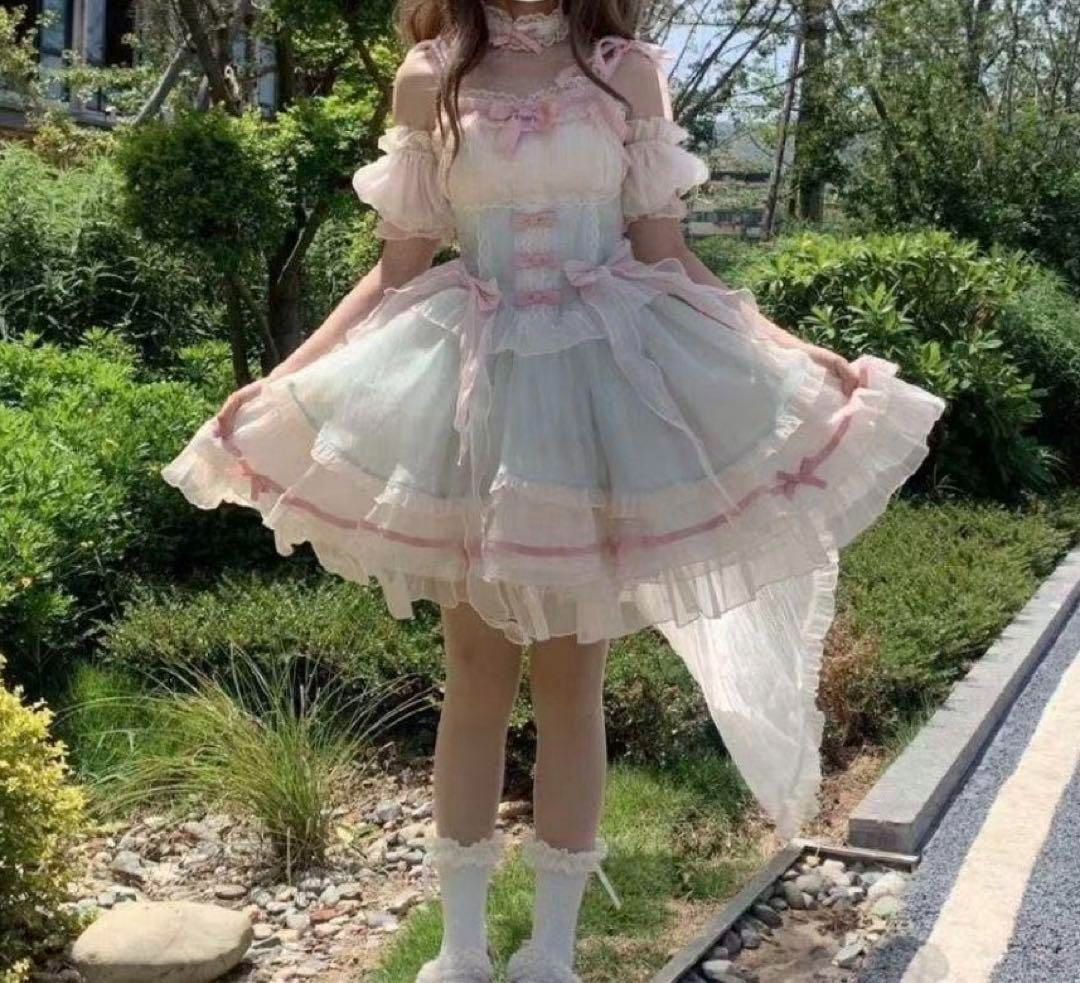 ロリータドレスお嬢様 めめしい かわいい メイド衣装 可愛いドレス