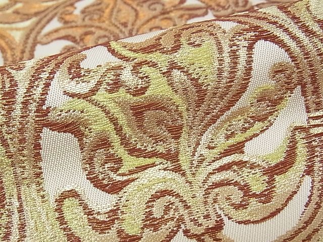 平和屋本店□極上 龍村美術織物 たつむら 六通柄 本袋帯 西欧唐花文  