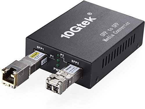 2xSFPポート：セット１（MMF 300m）_1台入り 10Gtek 10G 光メディアコンバーター G0200-SFP (Kit #31)， 10GBase-T 最大30m， SFP + SRモジュール 300m MMF 850nm