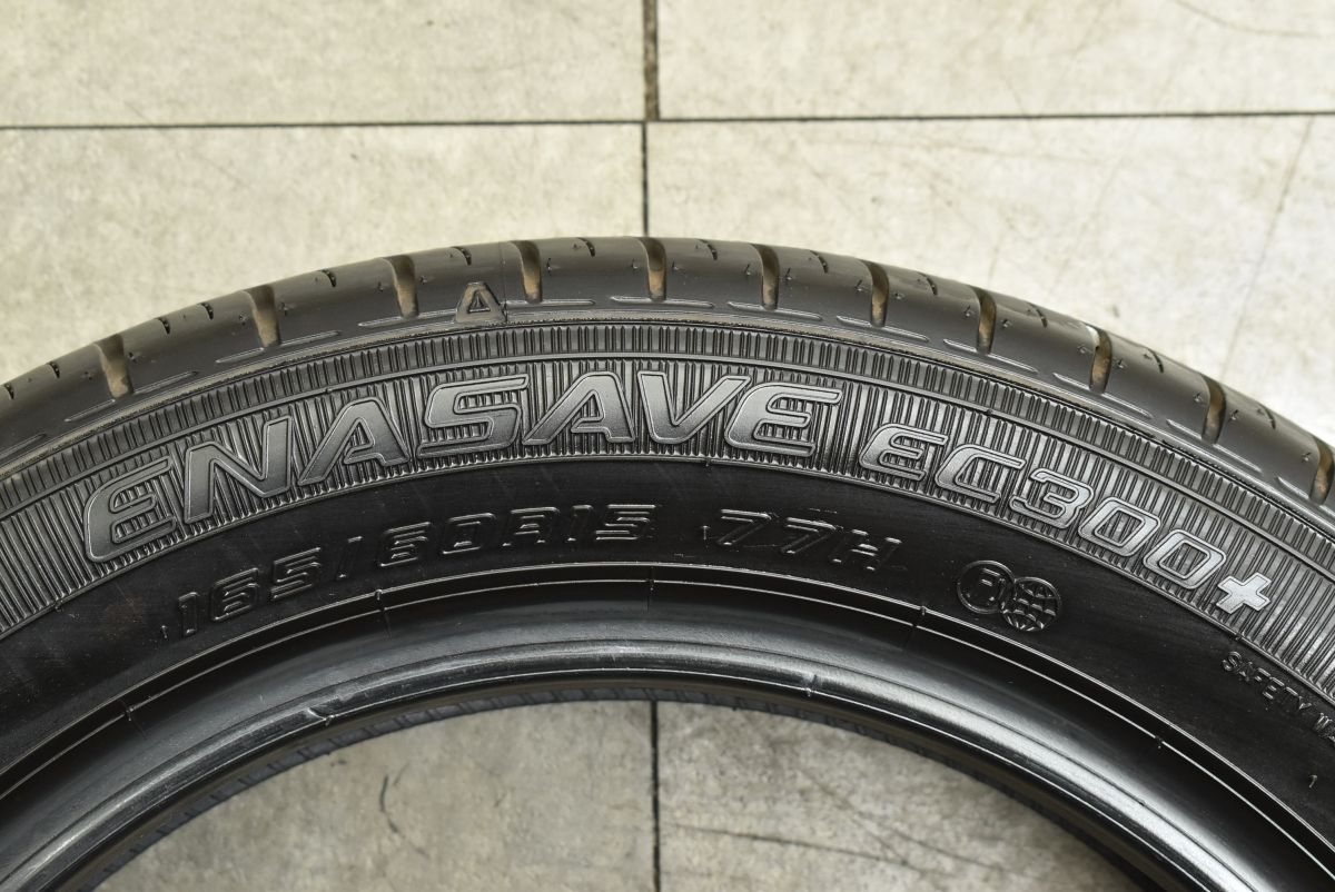 ぢ*え様 デリカミニ　エナセーブEC300+ 165/60R15 タイヤホイール 2024年製 バリ溝】ダンロップ エナセーブ EC300+ 165/60R15 4本