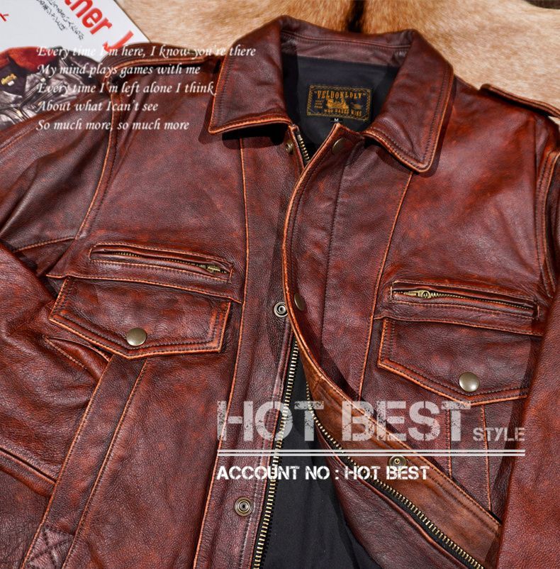 1.1mm カウハイド メンズ 革ジャン ヴィンテージ加工 デザイナーズ