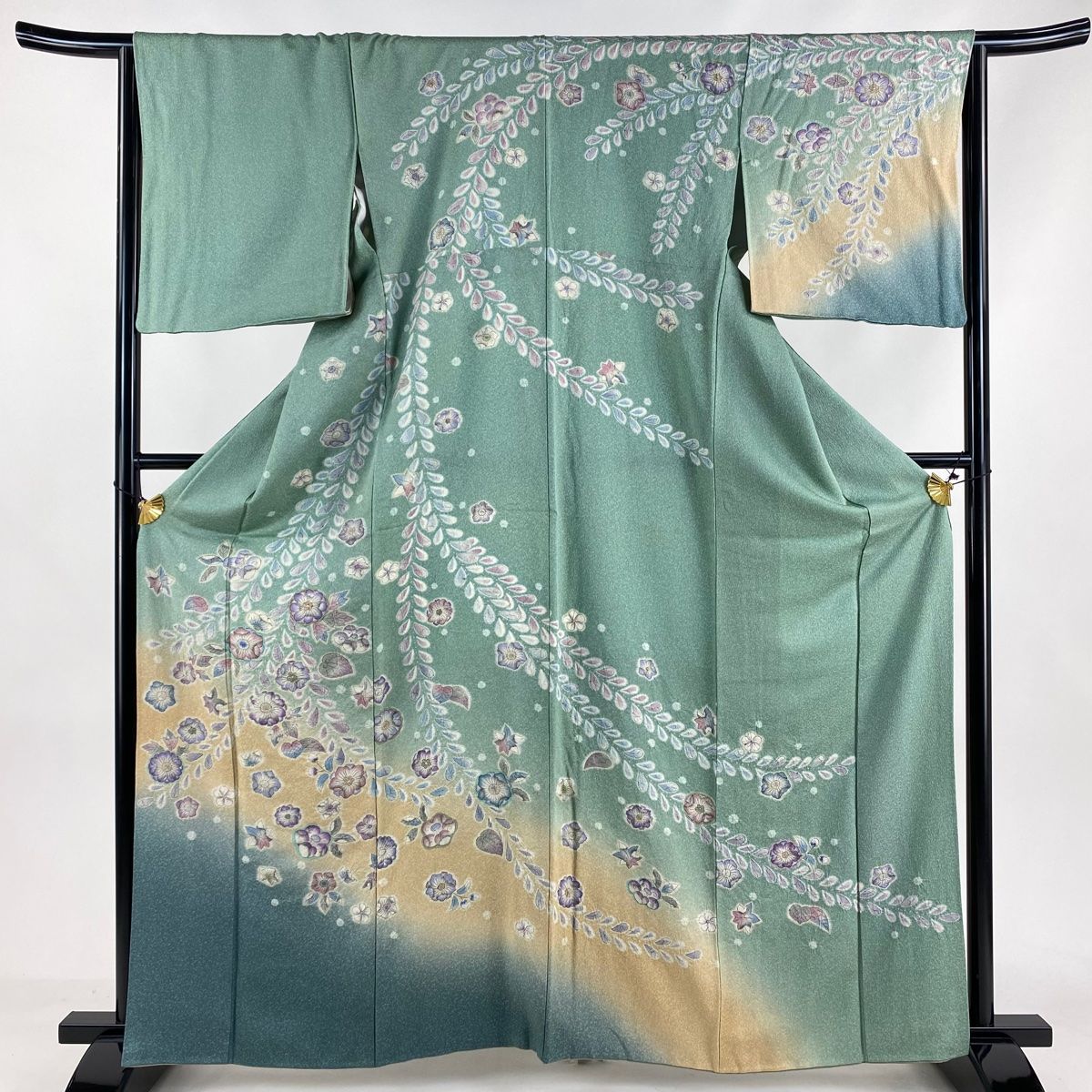 訪問着フルセット 辻が花 着物 正絹 薄水色 七五三 お宮参り