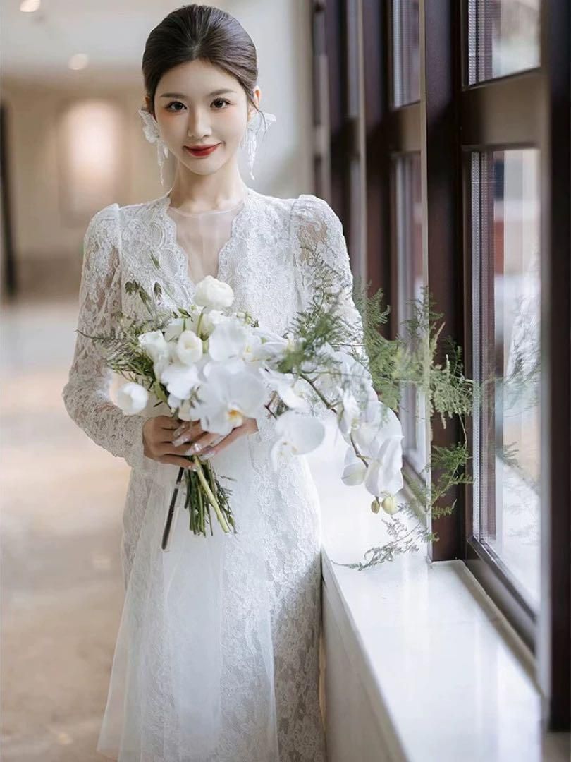 華やかウェディングドレス 結婚式 袖可愛い魅力的デザイン 新品未使用 華やか ウェディングドレス☆美しい袖で結婚式に最適