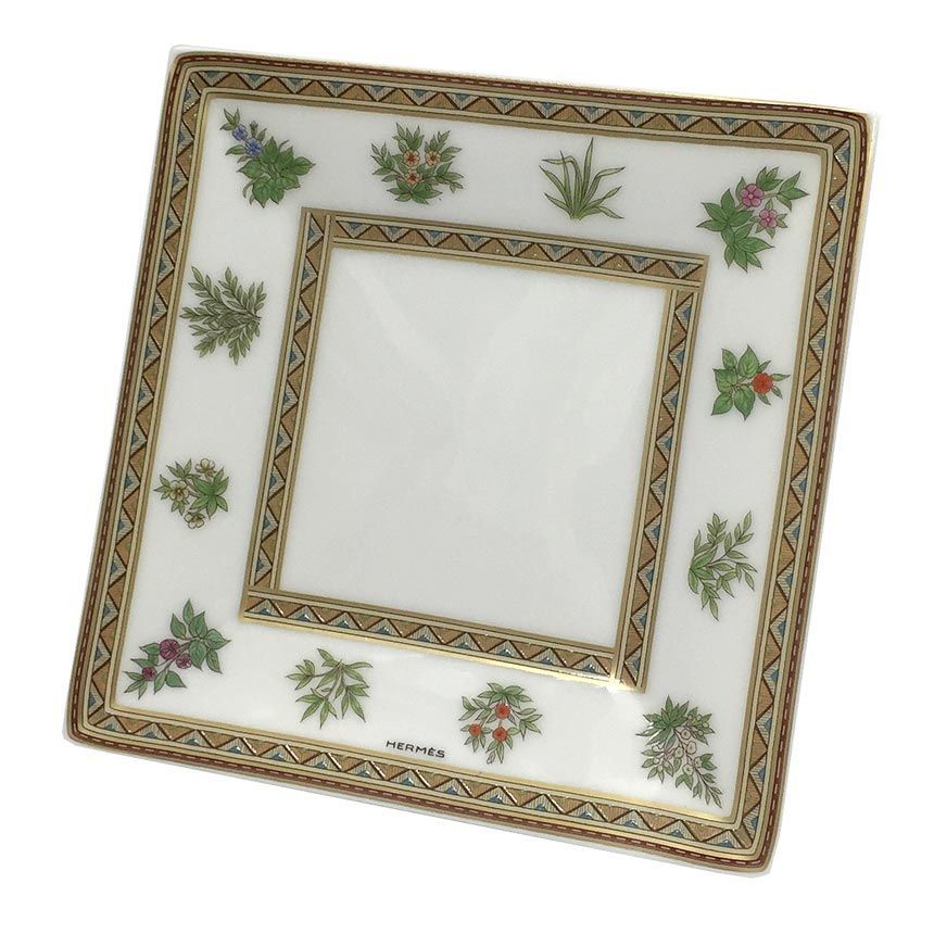 エルメス　シュバルドリアン　お皿　スクエア エルメスシュヴァルドリアンスクエアプレートトレイ角皿aq7524