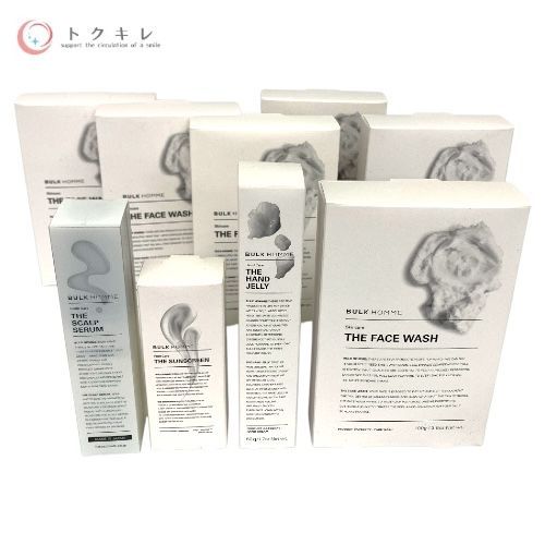 トクキレ BULK HOMME ザ フェイスウォッシュ×6 スキャルプセラム サンスクリーン ハンドジェリー 計9点セット メンズスキンケア