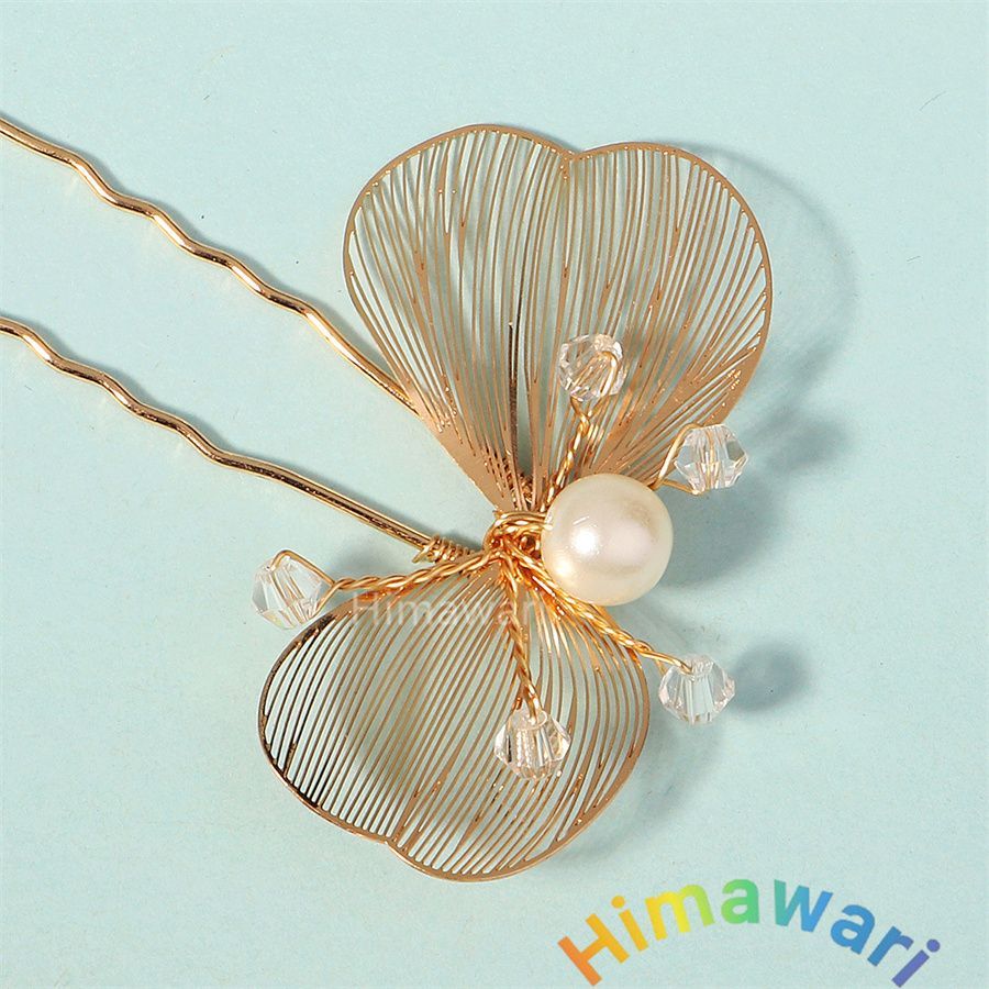 華やか ゴールド 花 ヘッドドレス 【結婚式・お呼ばれ】 メタル
