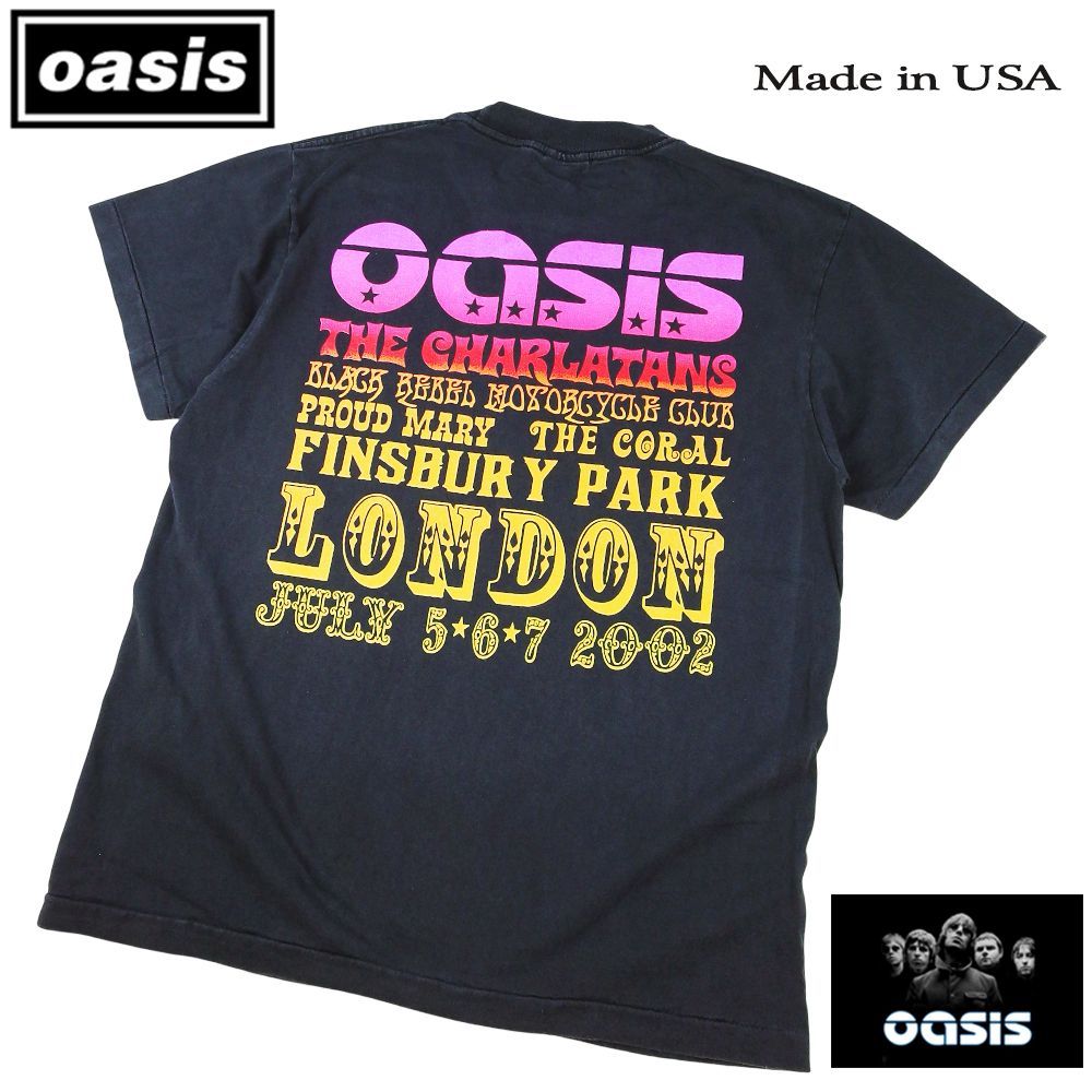 257 oasis オアシス Tシャツ OASIS ブラック Lサイズ 美品 ロック