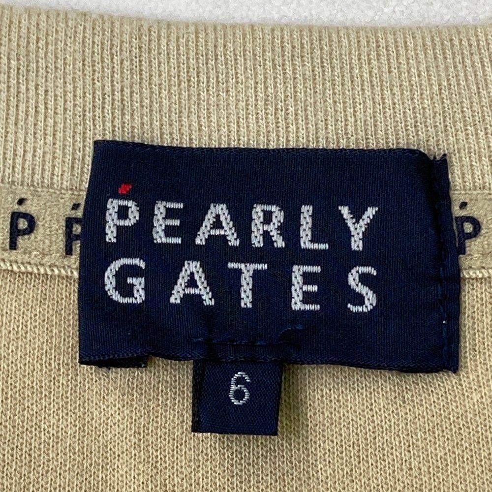 サイズ：6 PEARLY GATES パーリーゲイツ  スウェット 長袖トレーナー  ベージュ系 [240101448934] ゴルフウェア メンズ ストスト サイズ：6 PEARLY GATES パーリーゲイツ スウェット 長袖