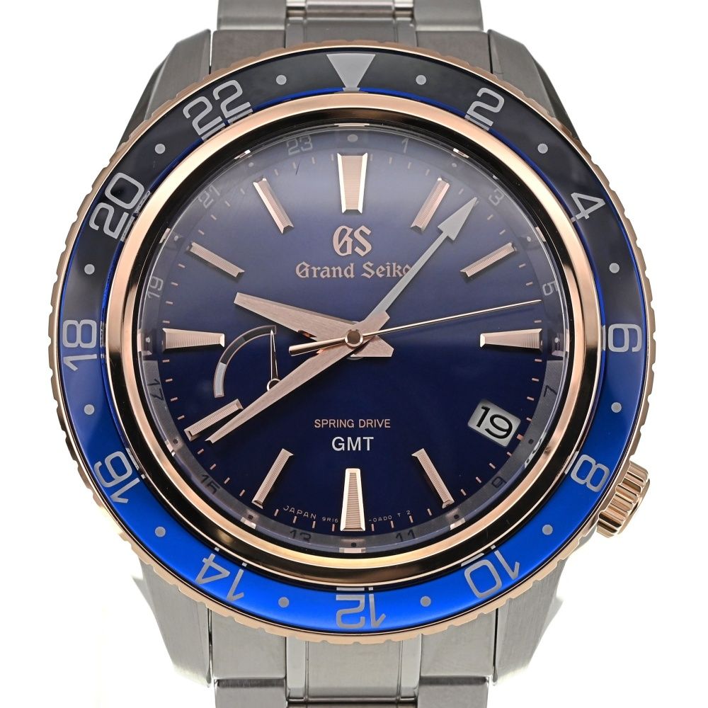 セイコー SEIKO SBGE286 グランドセイコー GMT スポーツコレクション パワーリザーブ デイト スプリングドライブ メンズ美品 O#138097