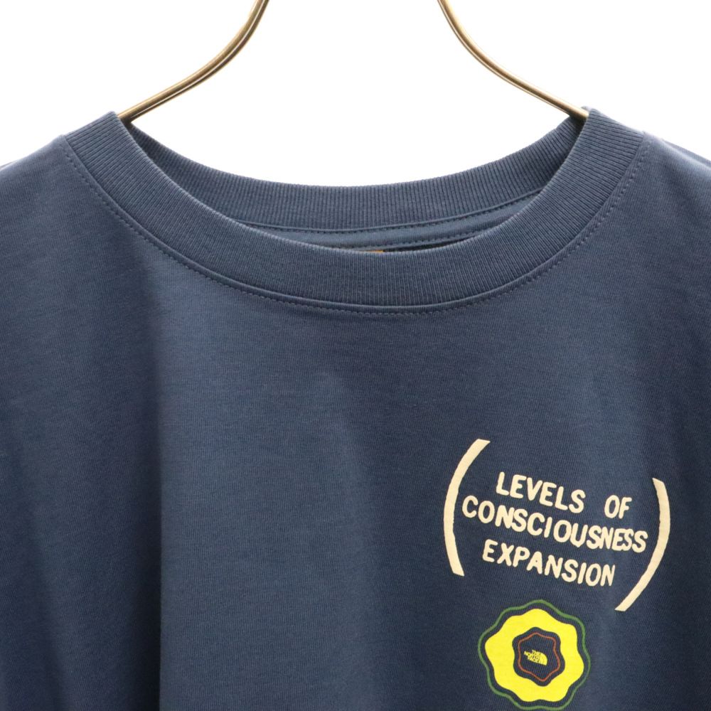 THE NORTH FACE ザノースフェイス 19AW×Brain Dead L/S Tee ブレインデッド ロゴプリント長袖Tシャツ ネイビー THE NORTH FACE (ザノースフェイス) 19AW×Brain Dead L/S Tee
