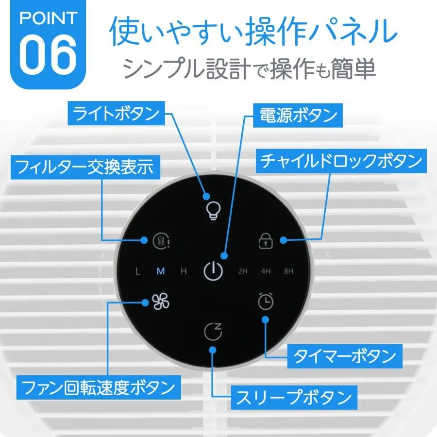 冷暖房・空調 #2737 小型 空気 清浄機 ミニ 18畳対応 4層フィルター 除