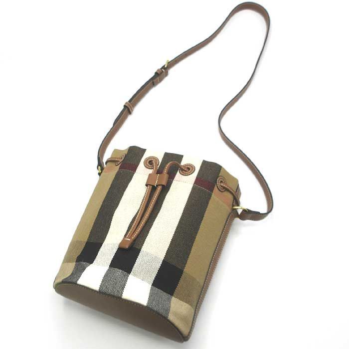 バーバリー ショルダーバッグ BURBERRY コットン スモールバケット  
