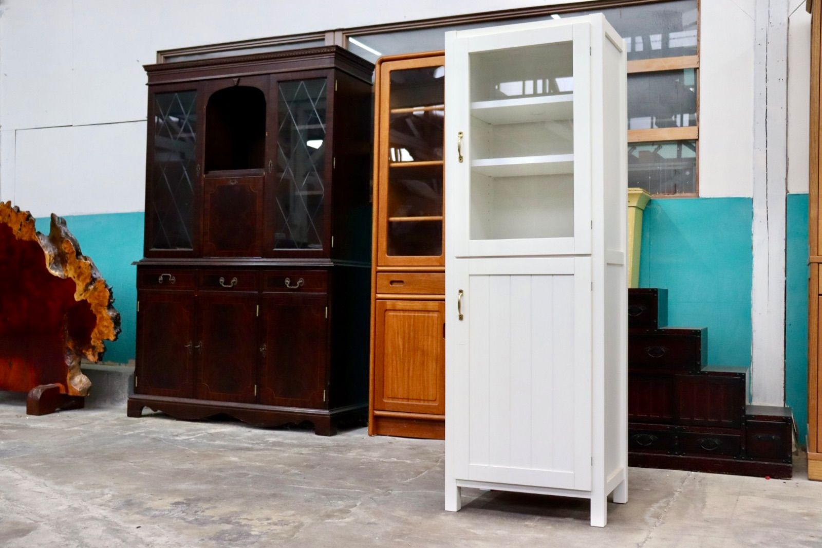 GMIK535A○MOMO NATURAL | モモナチュラル CIELE LINE シエル キャビネット 飾り棚 キッチンボード パイン材 脇木工 定価約5.9万 展示品