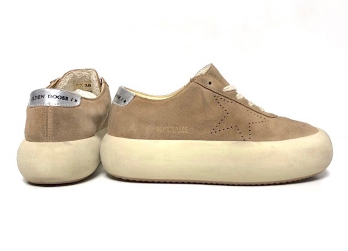 GOLDEN  スエードスニーカー 37 LOUIS VUITTON】【スタッズLVロゴ】ルイヴィトン『スエード