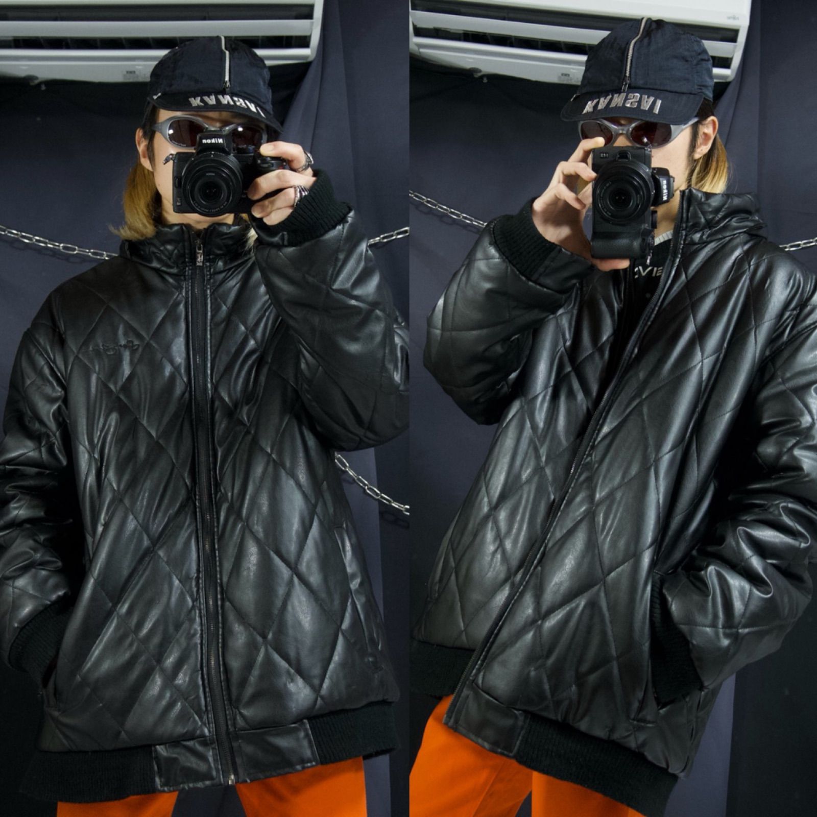 sean john ショーンジョン レザージャケット キルティング b系 sean john ショーンジョン レザージャケット キルティング b系 00's