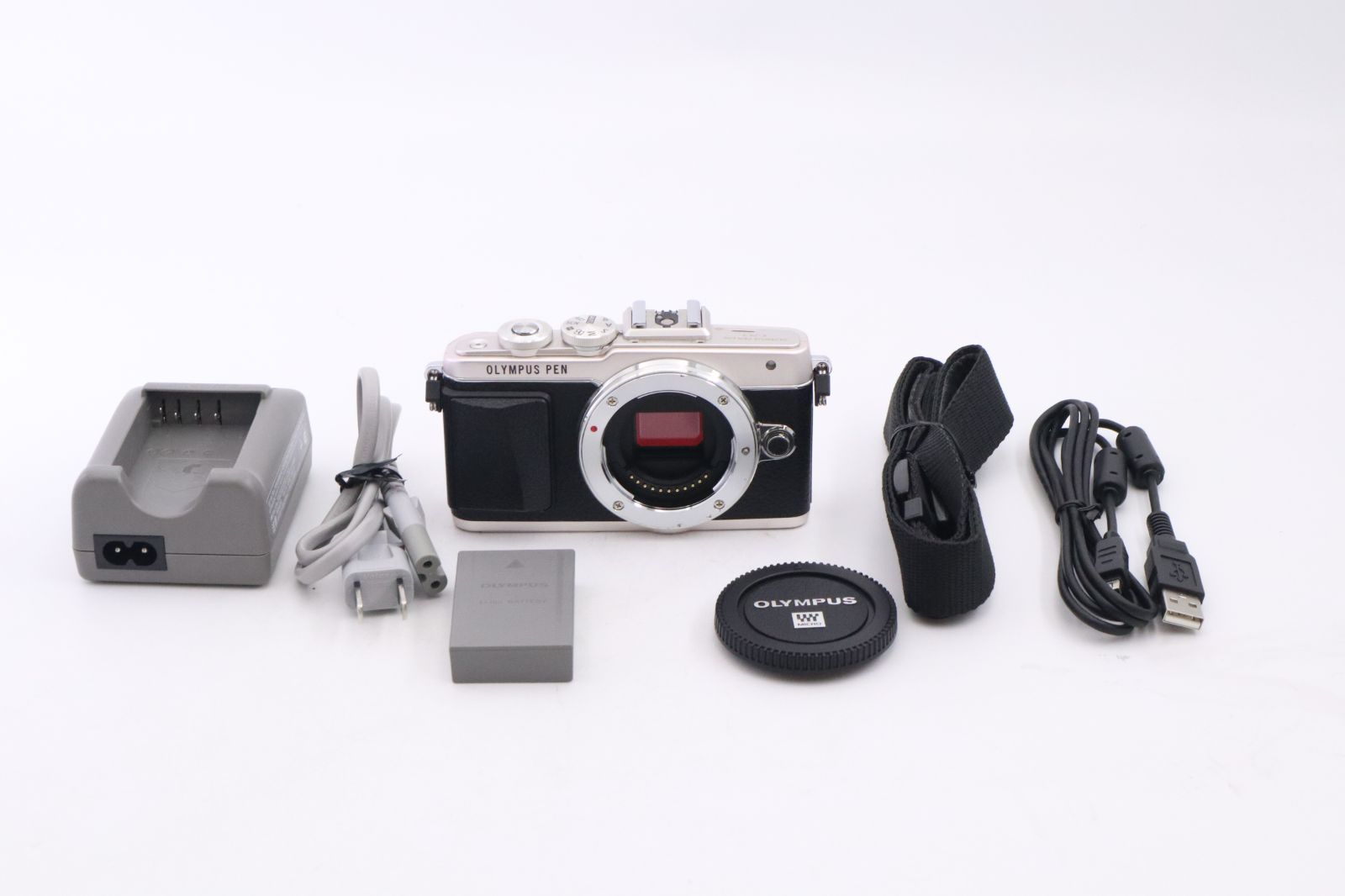 OLYMPUS PEN Lite E-PL7 オリンパス ミラーレス一眼 シルバー f10708