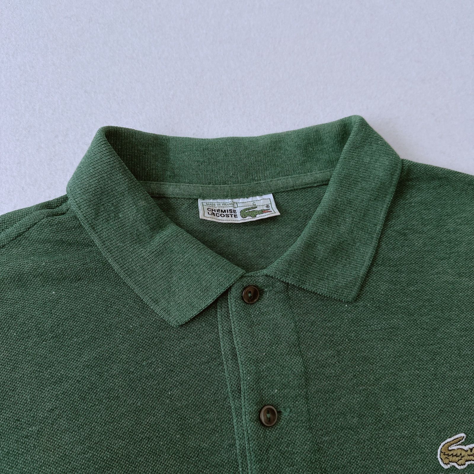 ラコステ ポロシャツ フランス製 グリーン LACOSTE】ラコステ ポロシャツ MADE IN FRANCE エメラルドグリーン