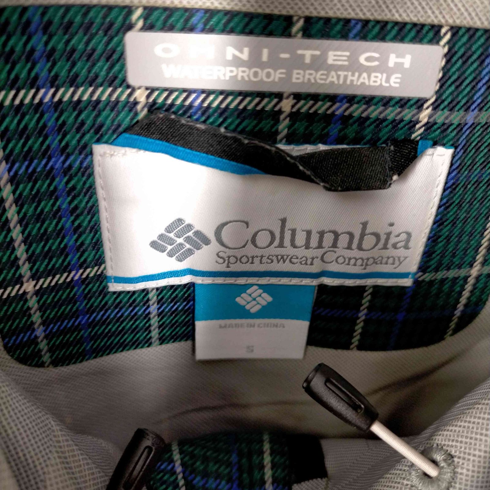 コロンビア Columbia OMNI TECH チェック柄 ワバシュジャケット