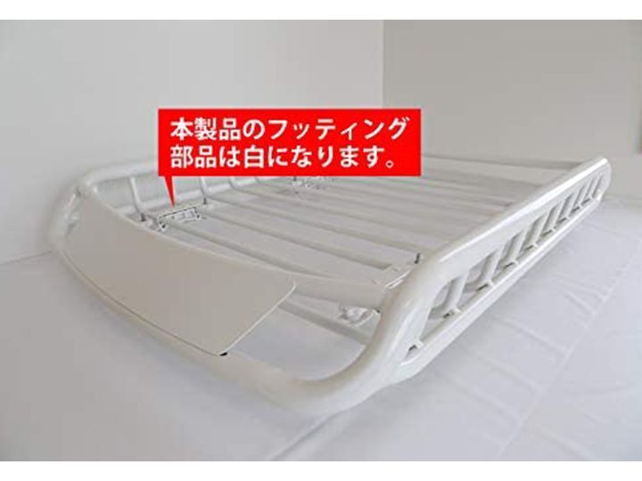 ルーフマウント カーゴラック アルミ製 ホワイト 白 ルーフラック 