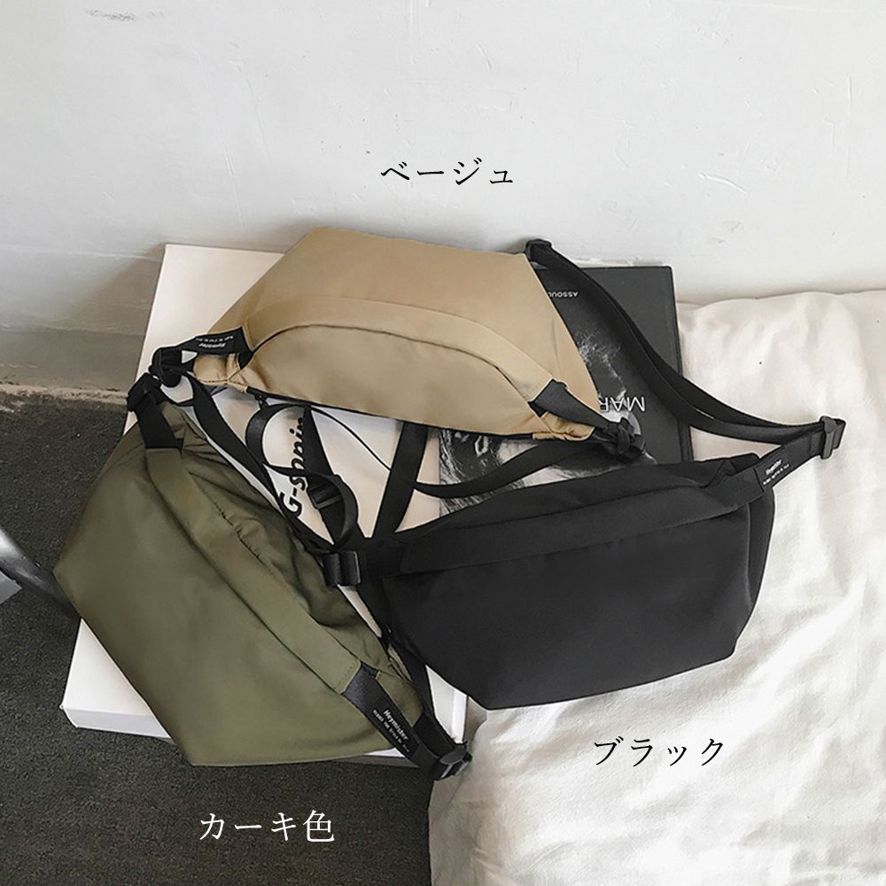 ボディバック 軽量 ウエストバッグ 韓国 ユニセックス