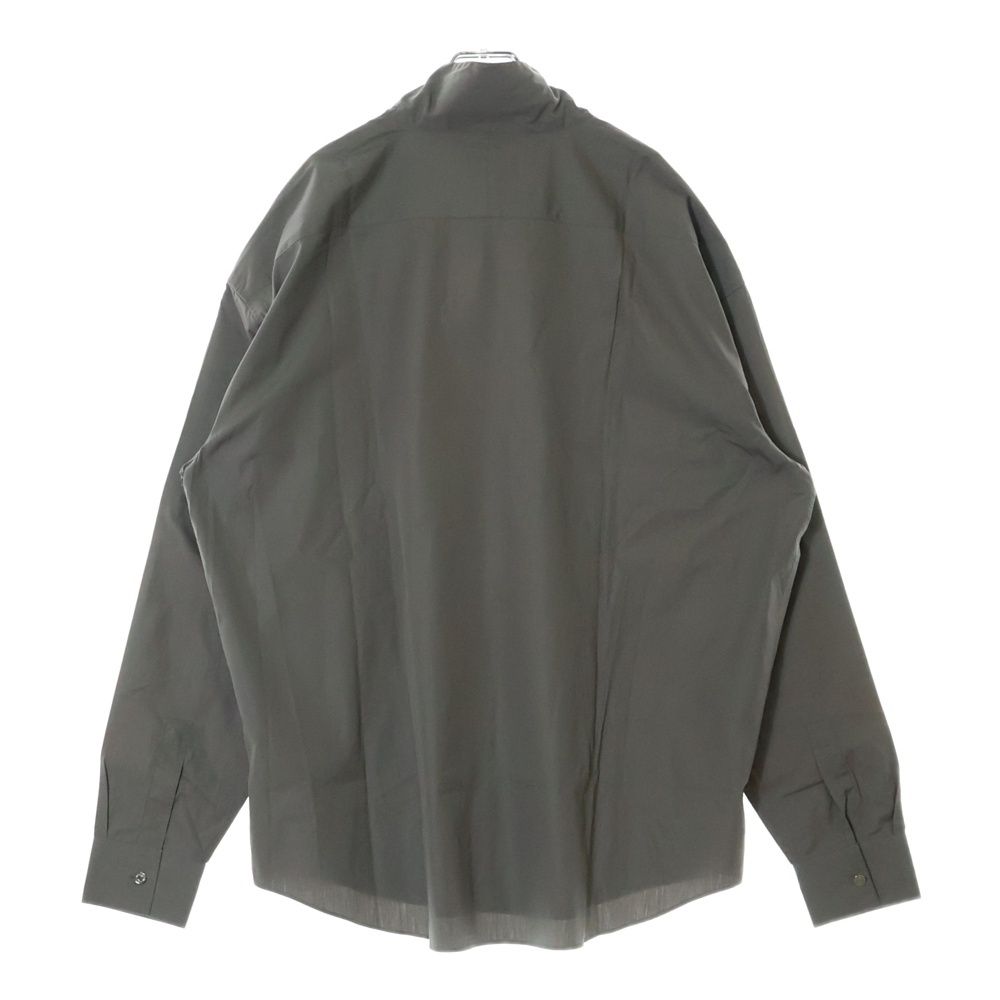 HERMES 長袖Tシャツ　グレー セリエボタン　サイズ40 クリーニング済 HERMES 長袖Tシャツ グレー セリエボタン サイズ40 クリーニング済