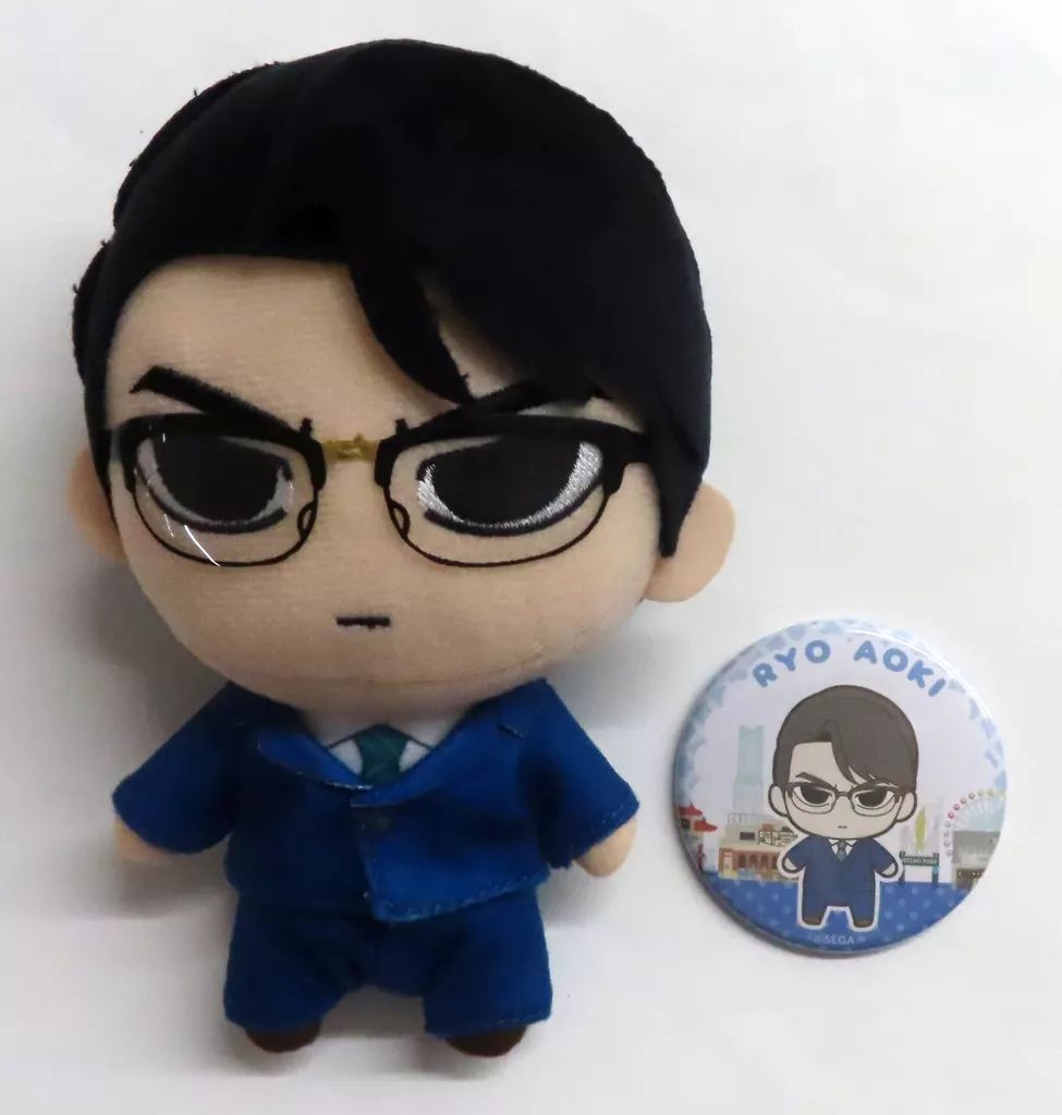 希少】龍が如く3 峯義孝 ぬいぐるみ＆缶バッジ セット 龍が如く